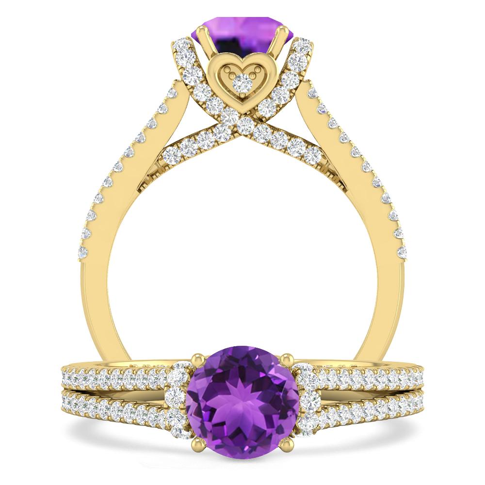 Yellow Gold - Amethyst