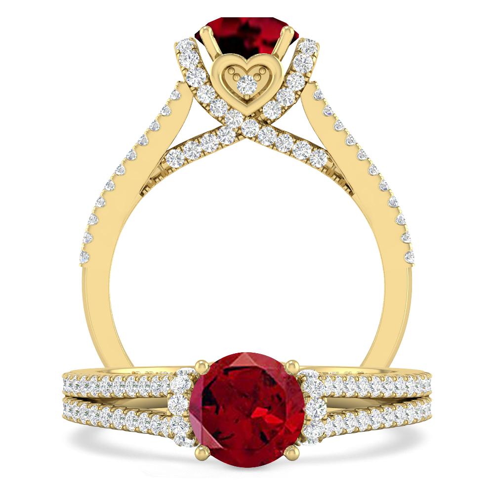 Yellow Gold - Garnet