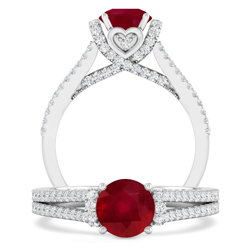 White Gold - Ruby