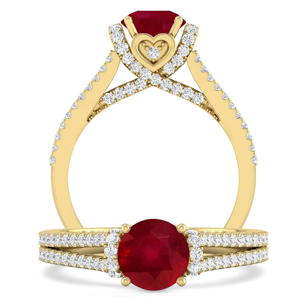 Yellow Gold - Ruby