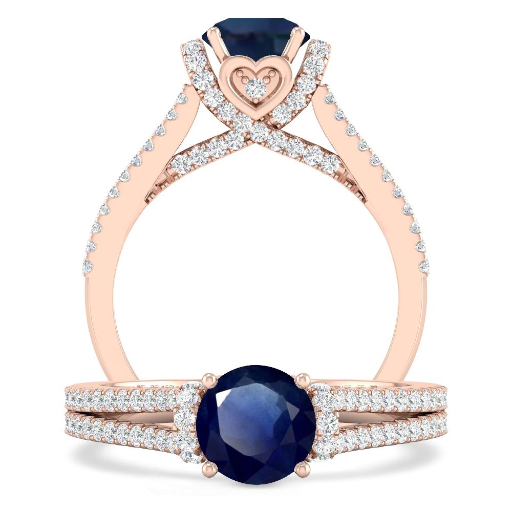 Rose Gold - Sapphire