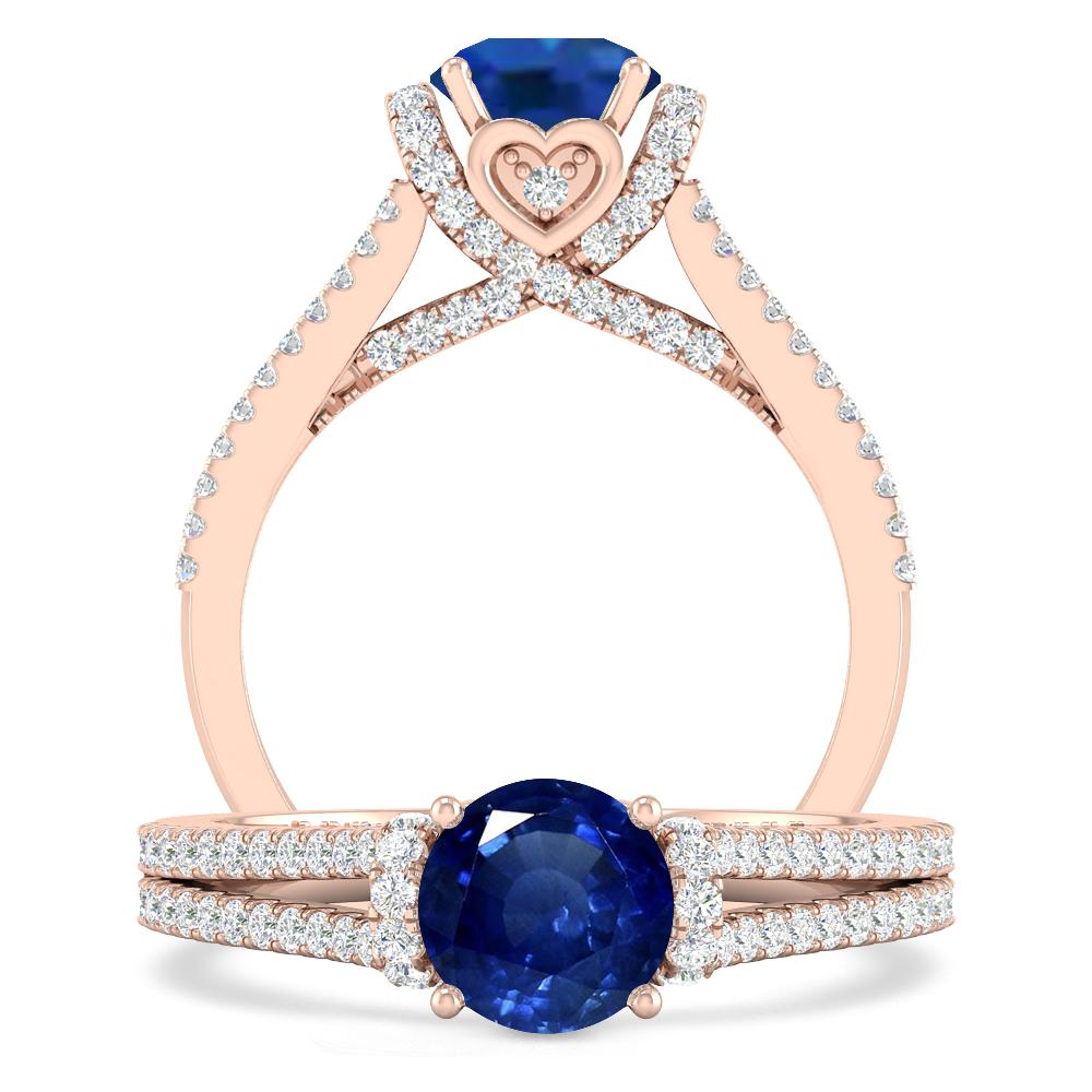 Rose Gold - Sapphire