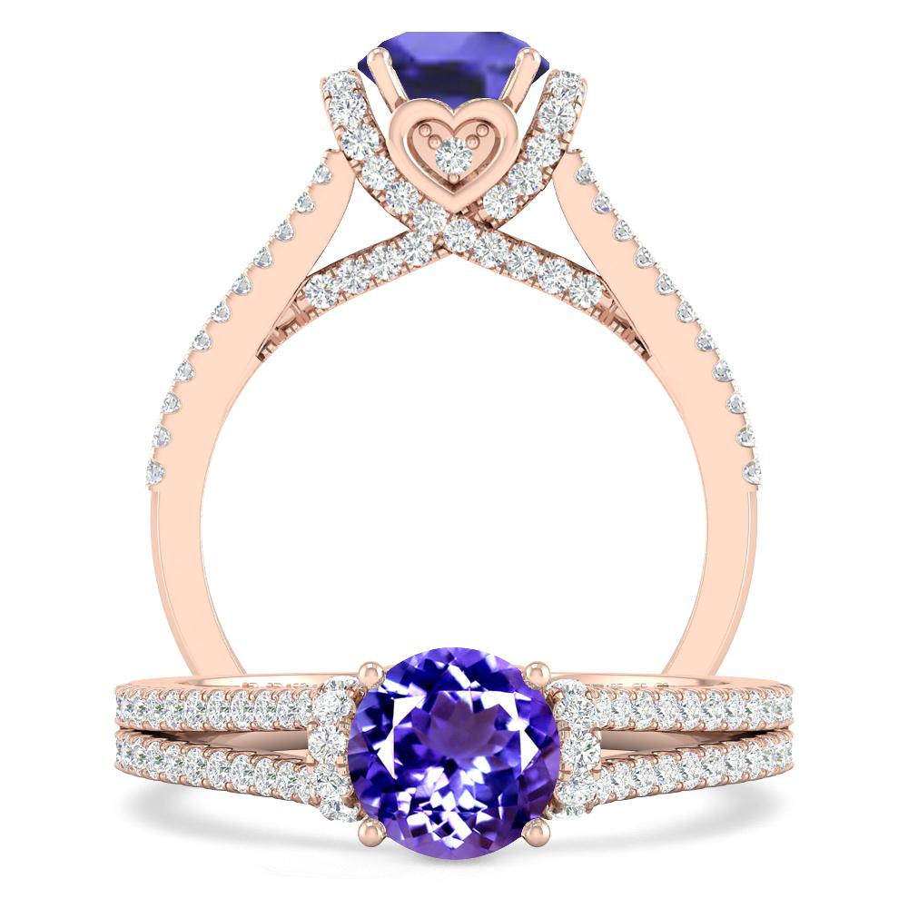 Rose Gold - Tanzanite