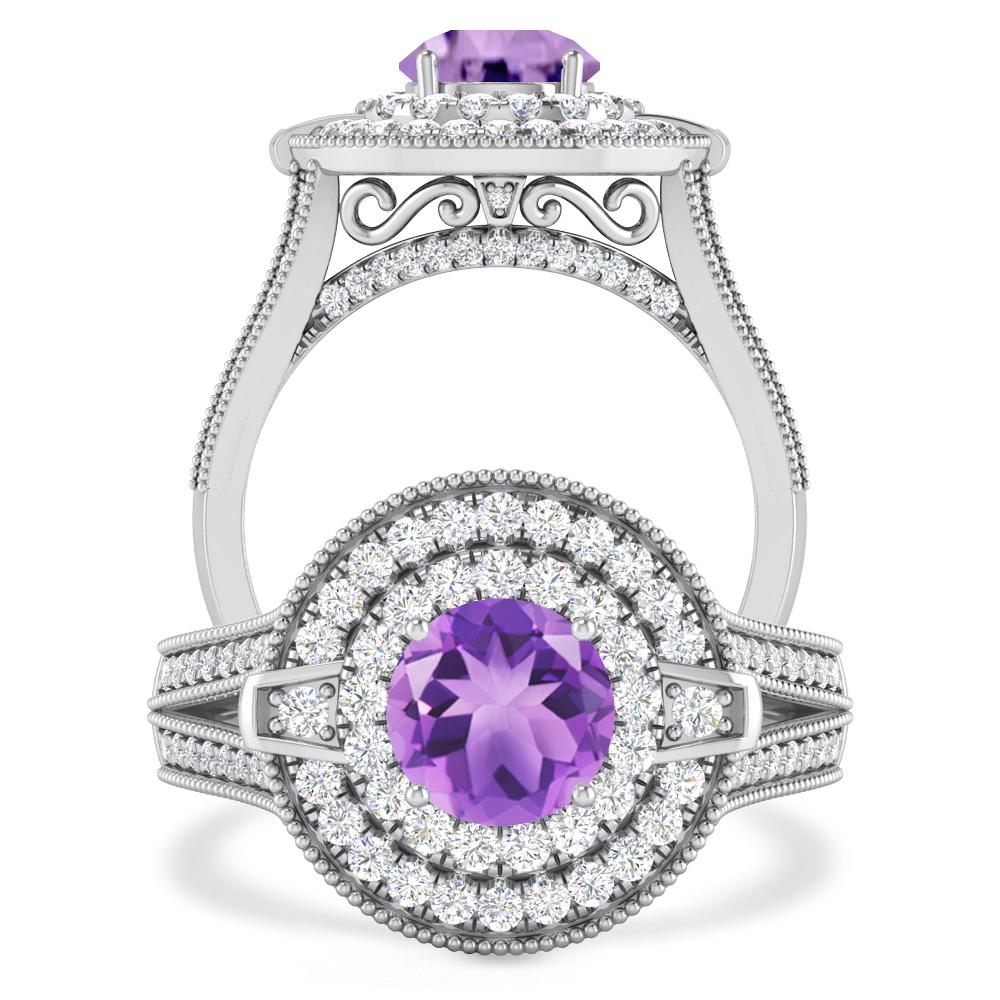 White Gold - Amethyst
