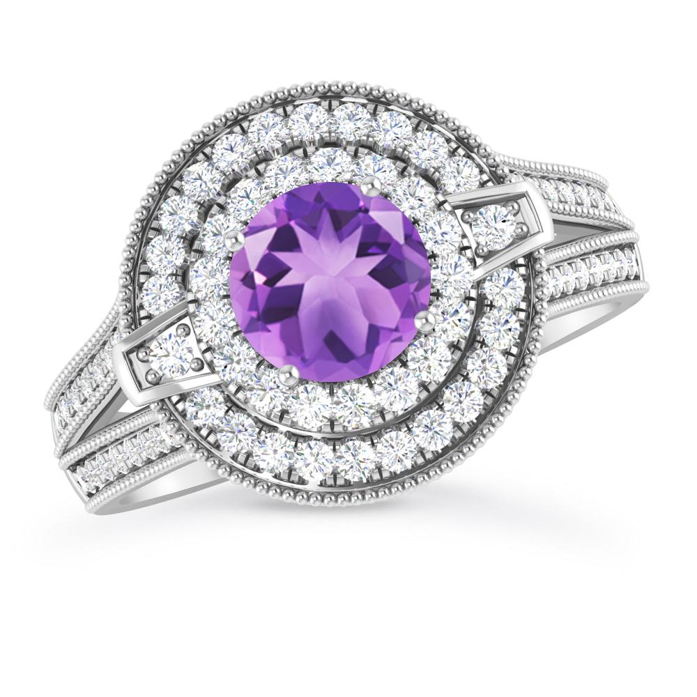 White Gold - Amethyst
