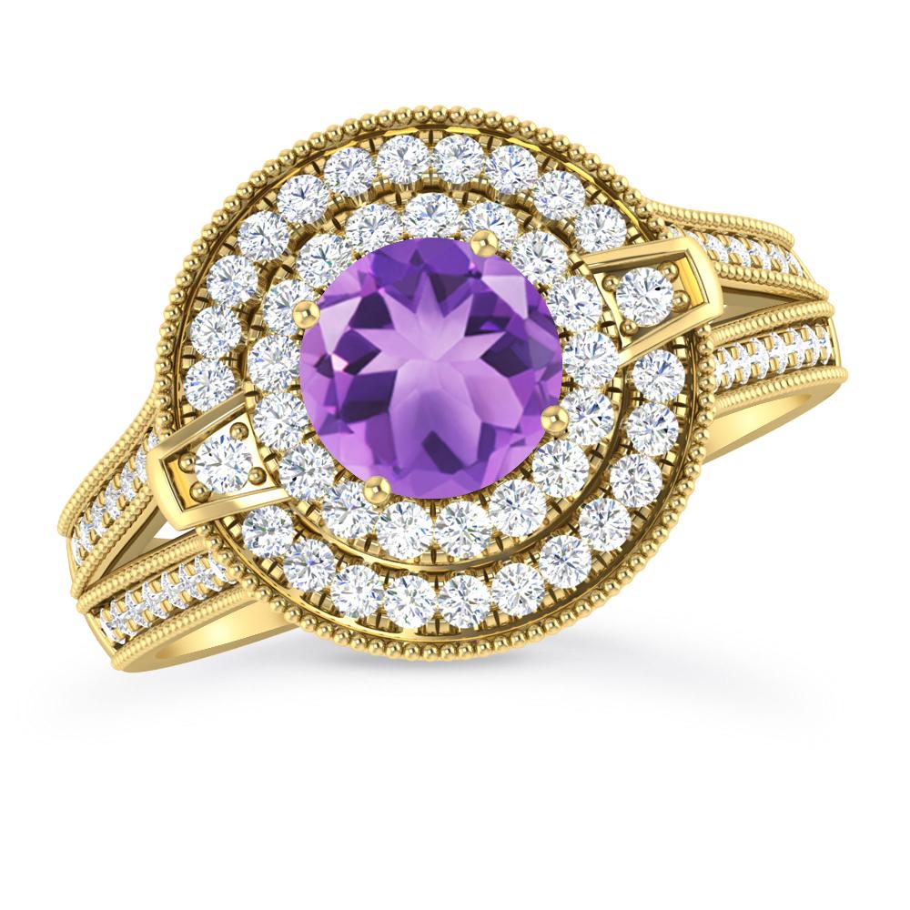 Yellow Gold - Amethyst