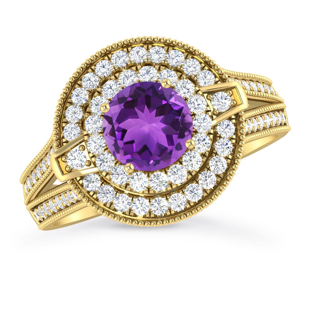 Yellow Gold - Amethyst