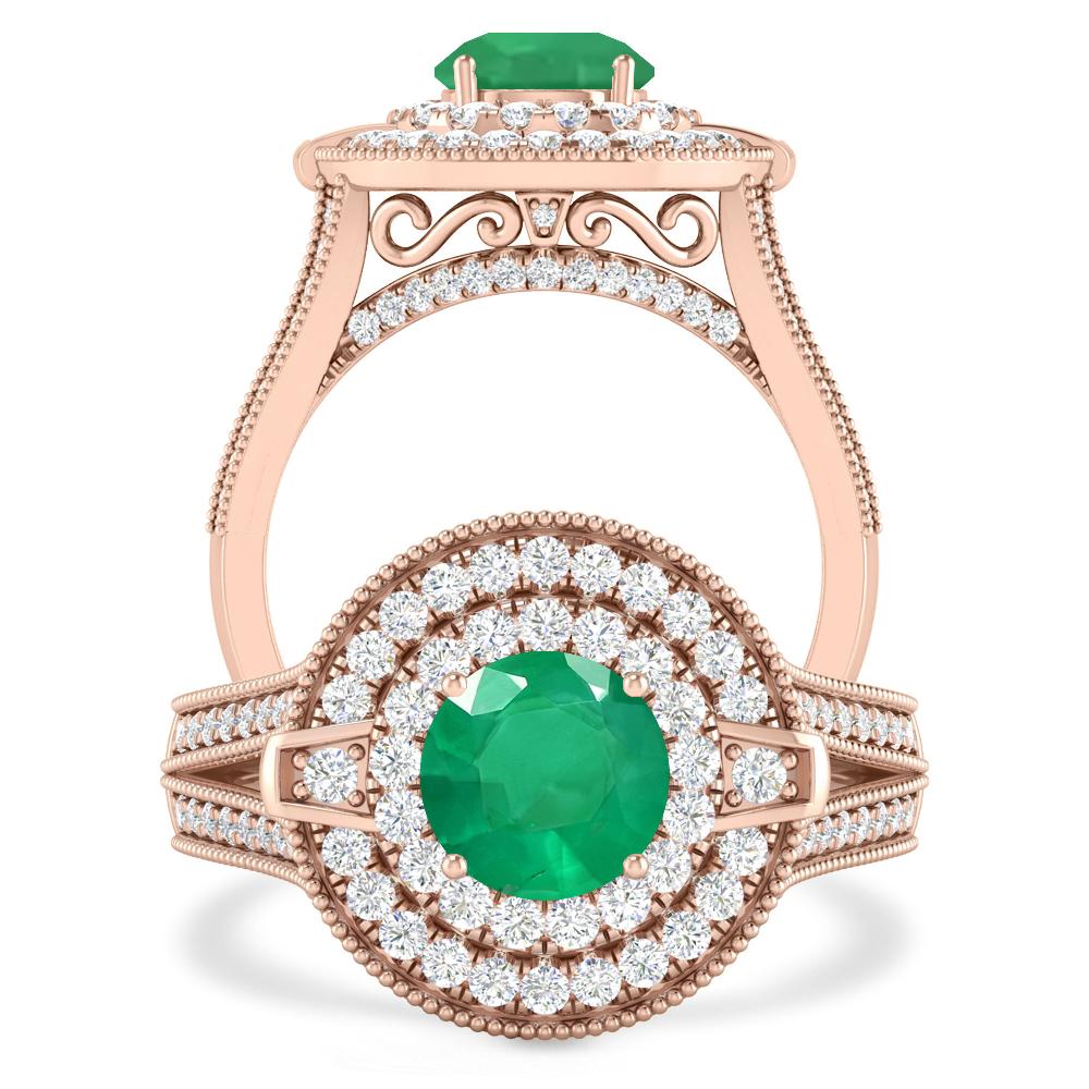 Rose Gold - Emerald
