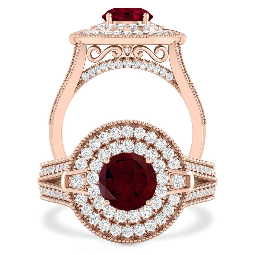 Rose Gold - Garnet