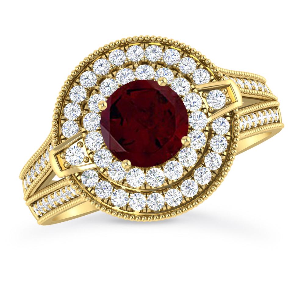 Yellow Gold - Garnet
