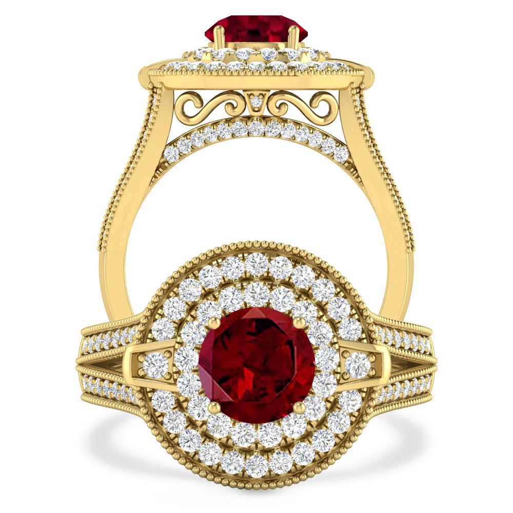 Yellow Gold - Garnet