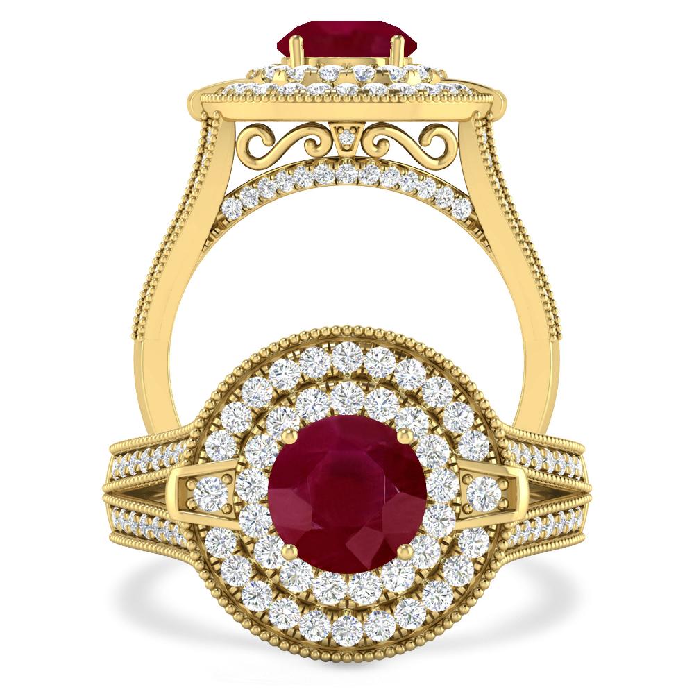 Yellow Gold - Ruby