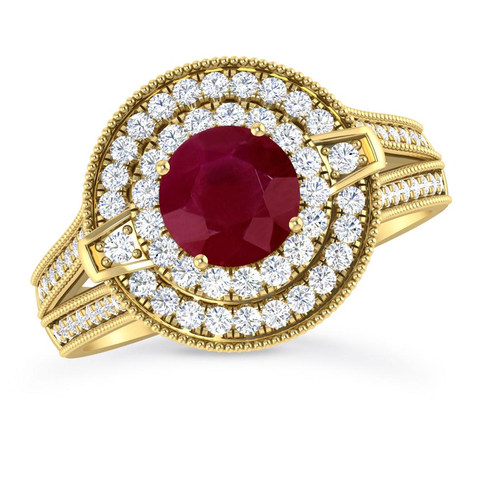 Yellow Gold - Ruby