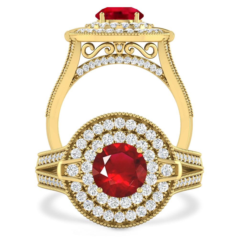 Yellow Gold - Ruby