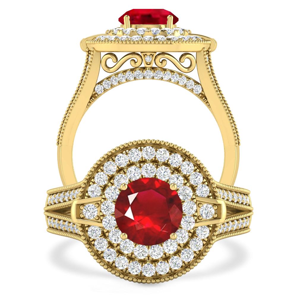 Yellow Gold - Ruby