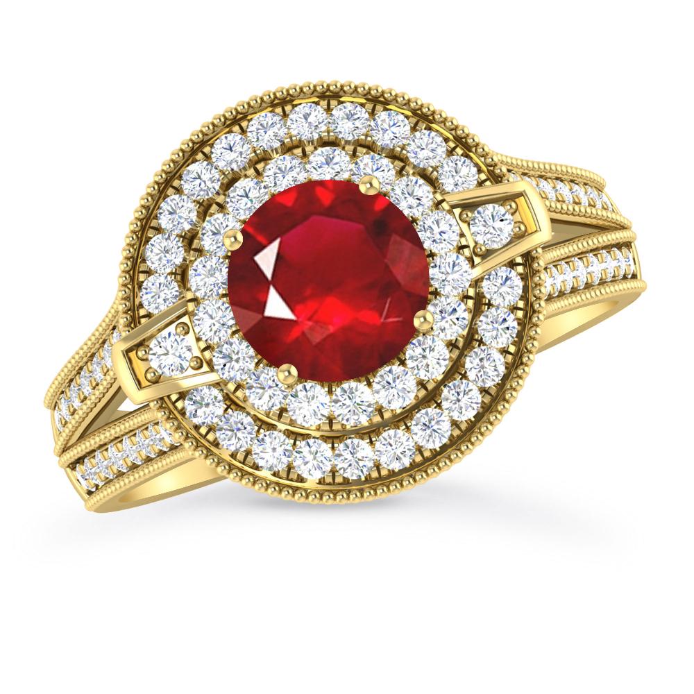 Yellow Gold - Ruby