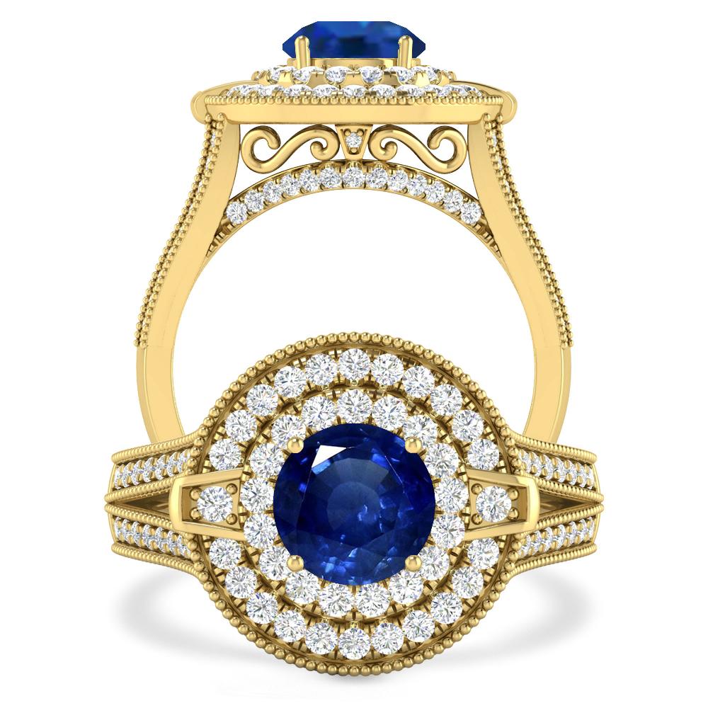 Yellow Gold - Sapphire