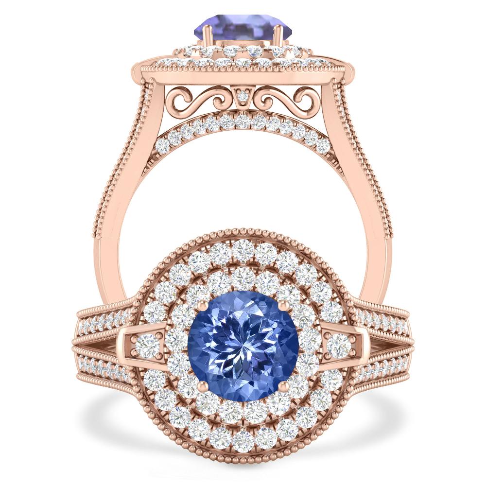 Rose Gold - Tanzanite