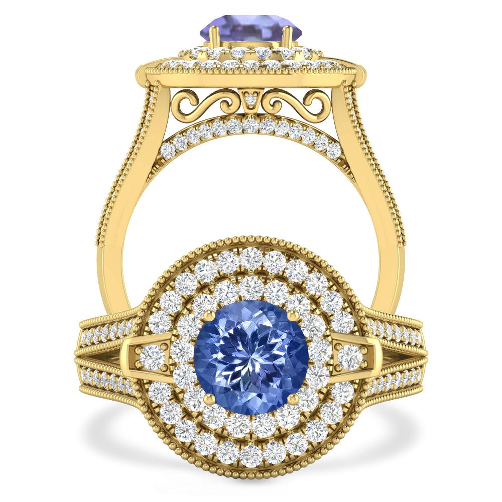 Yellow Gold - Tanzanite