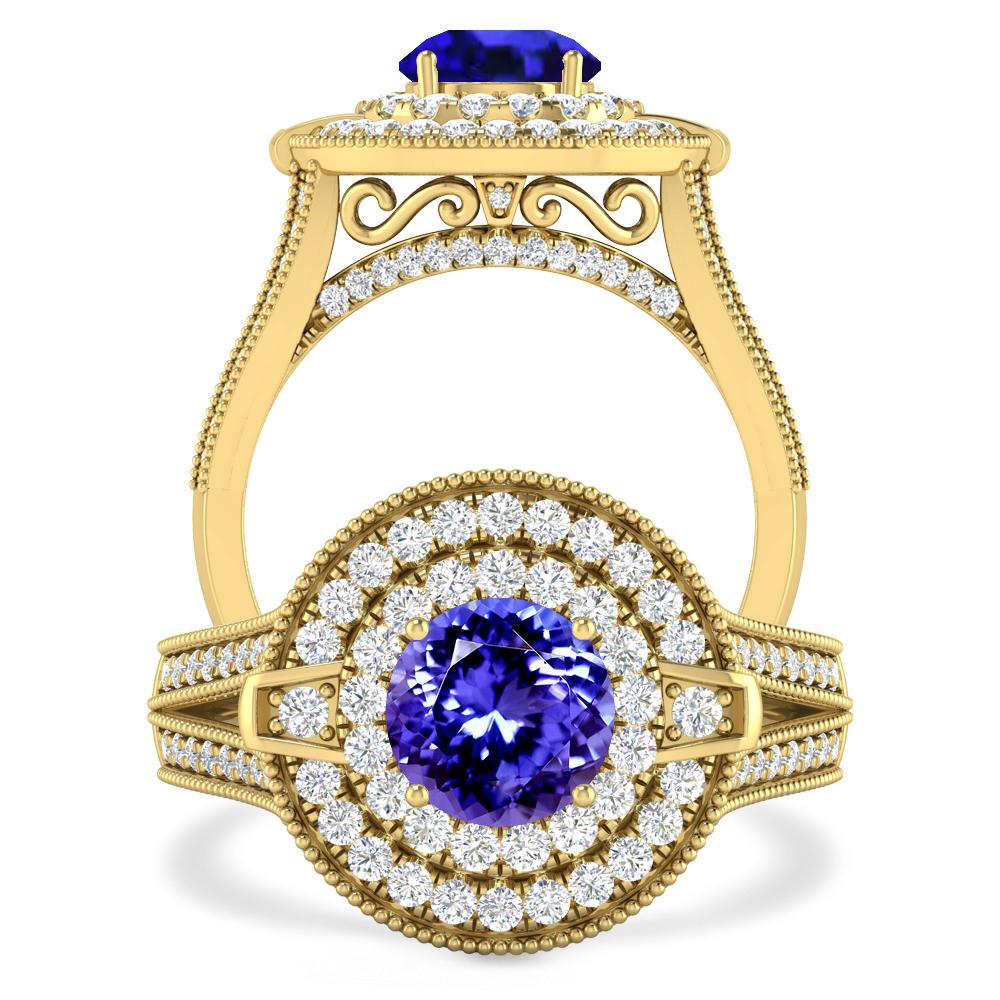 Yellow Gold - Tanzanite