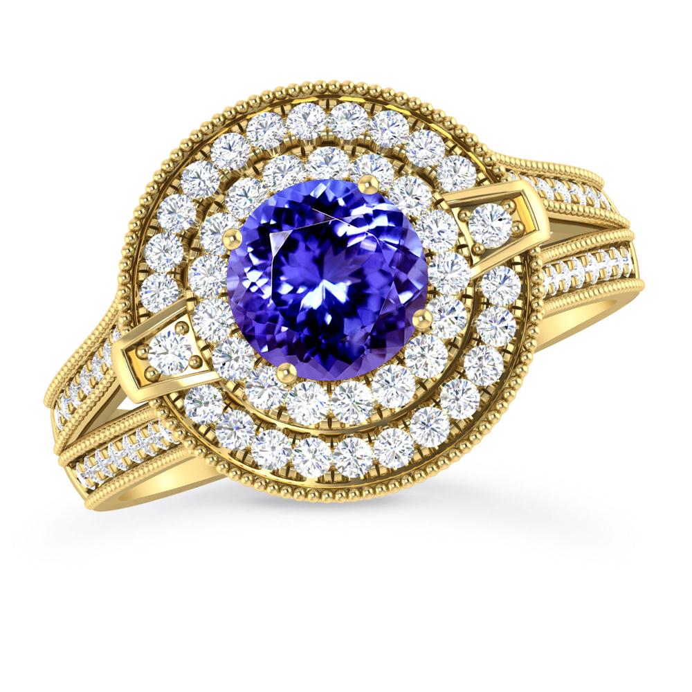 Yellow Gold - Tanzanite