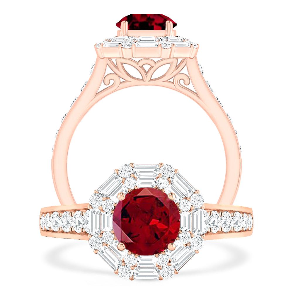 Rose Gold - Garnet