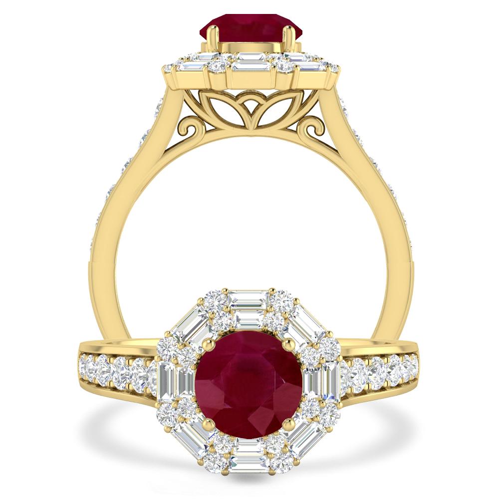 Yellow Gold - Ruby