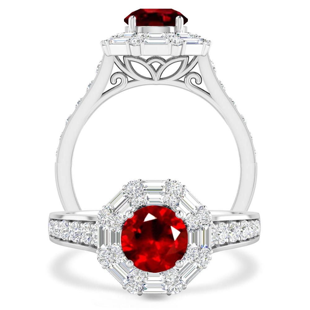 White Gold - Ruby