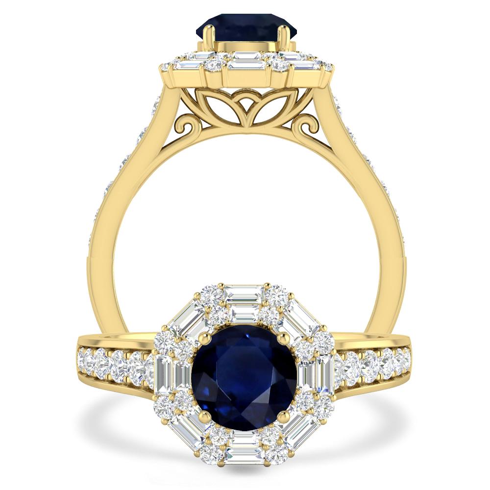Yellow Gold - Sapphire