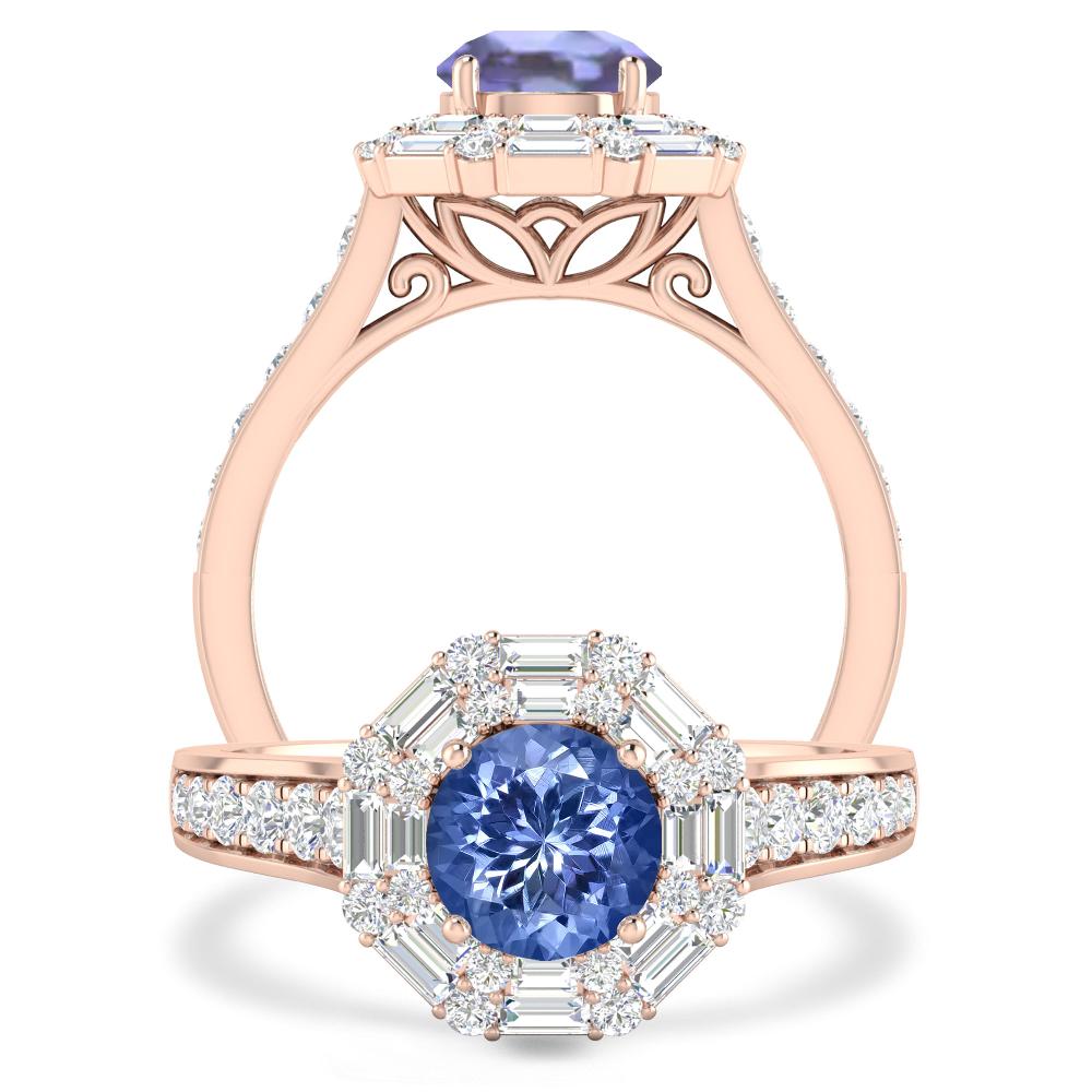 Rose Gold - Tanzanite