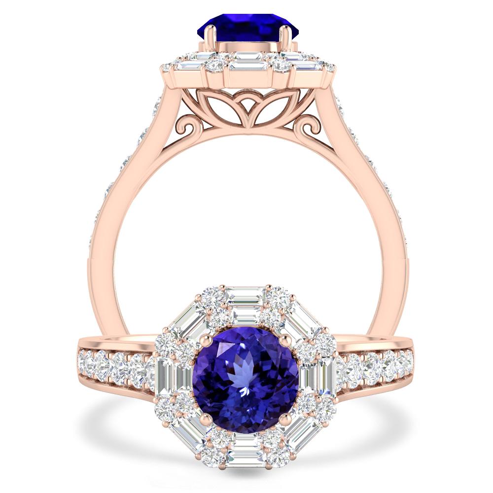 Rose Gold - Tanzanite