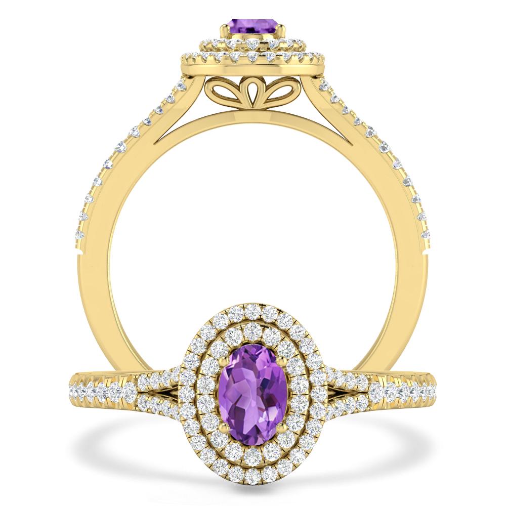 Yellow Gold - Amethyst