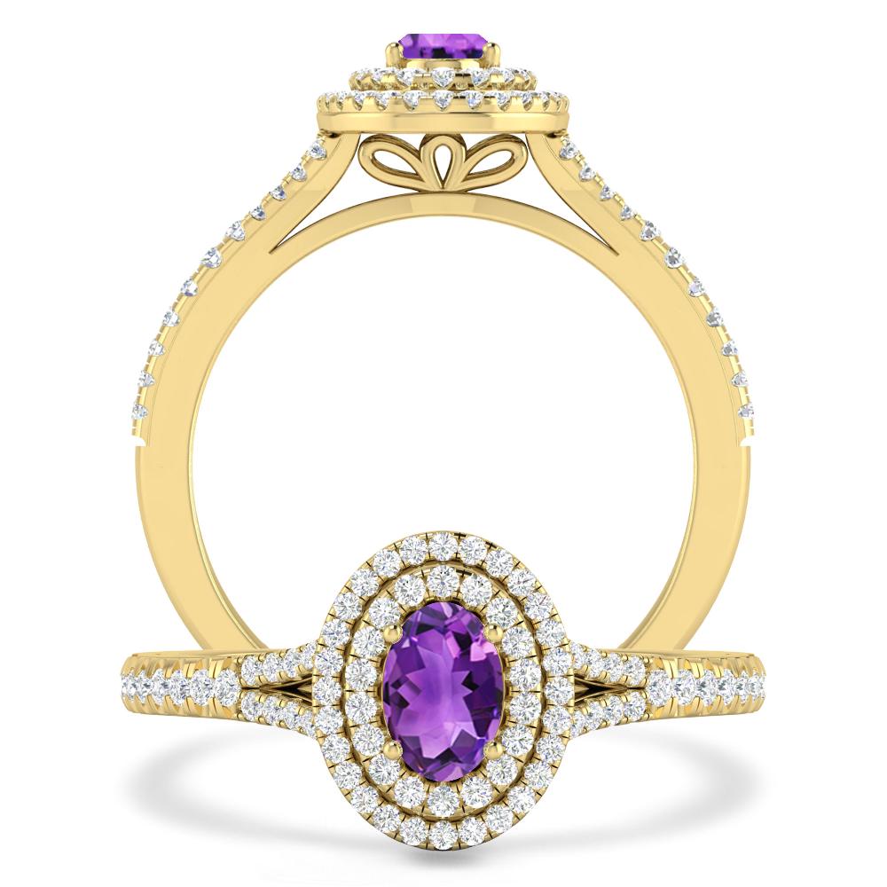 Yellow Gold - Amethyst