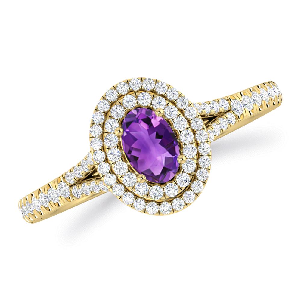 Yellow Gold - Amethyst