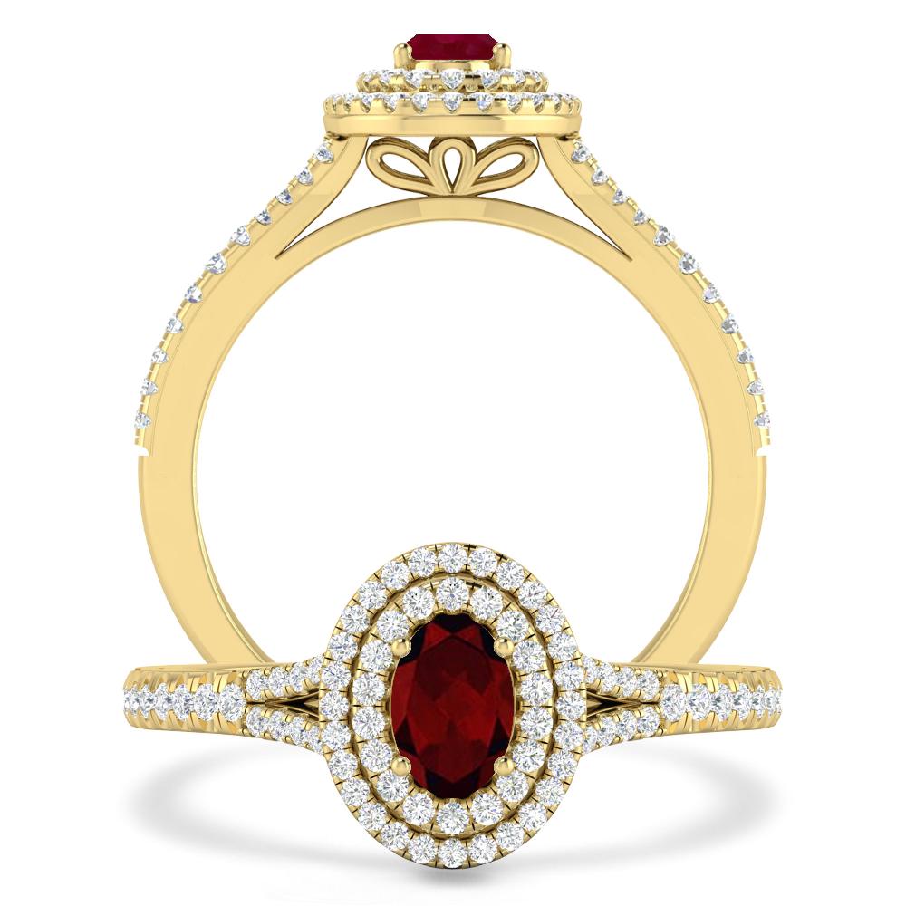 Yellow Gold - Garnet