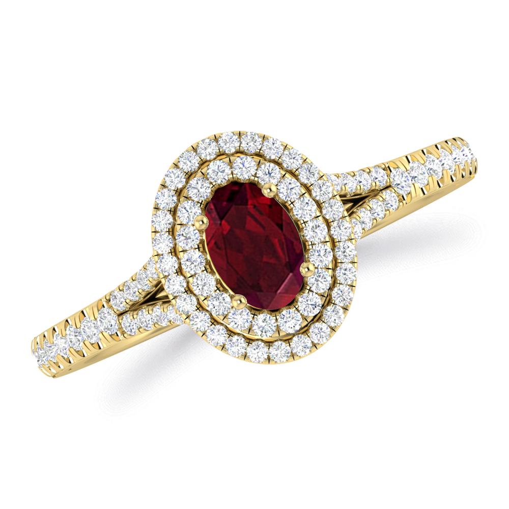 Yellow Gold - Garnet