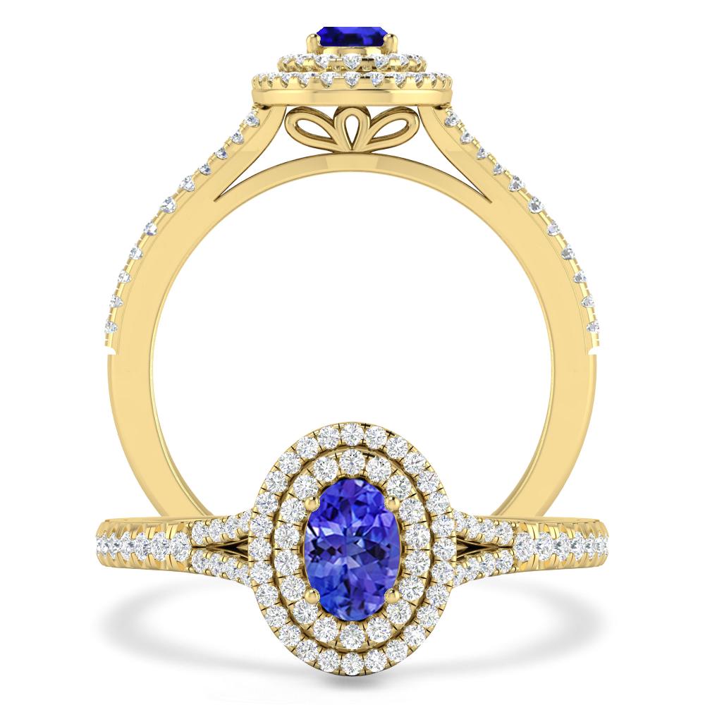 Yellow Gold - Tanzanite