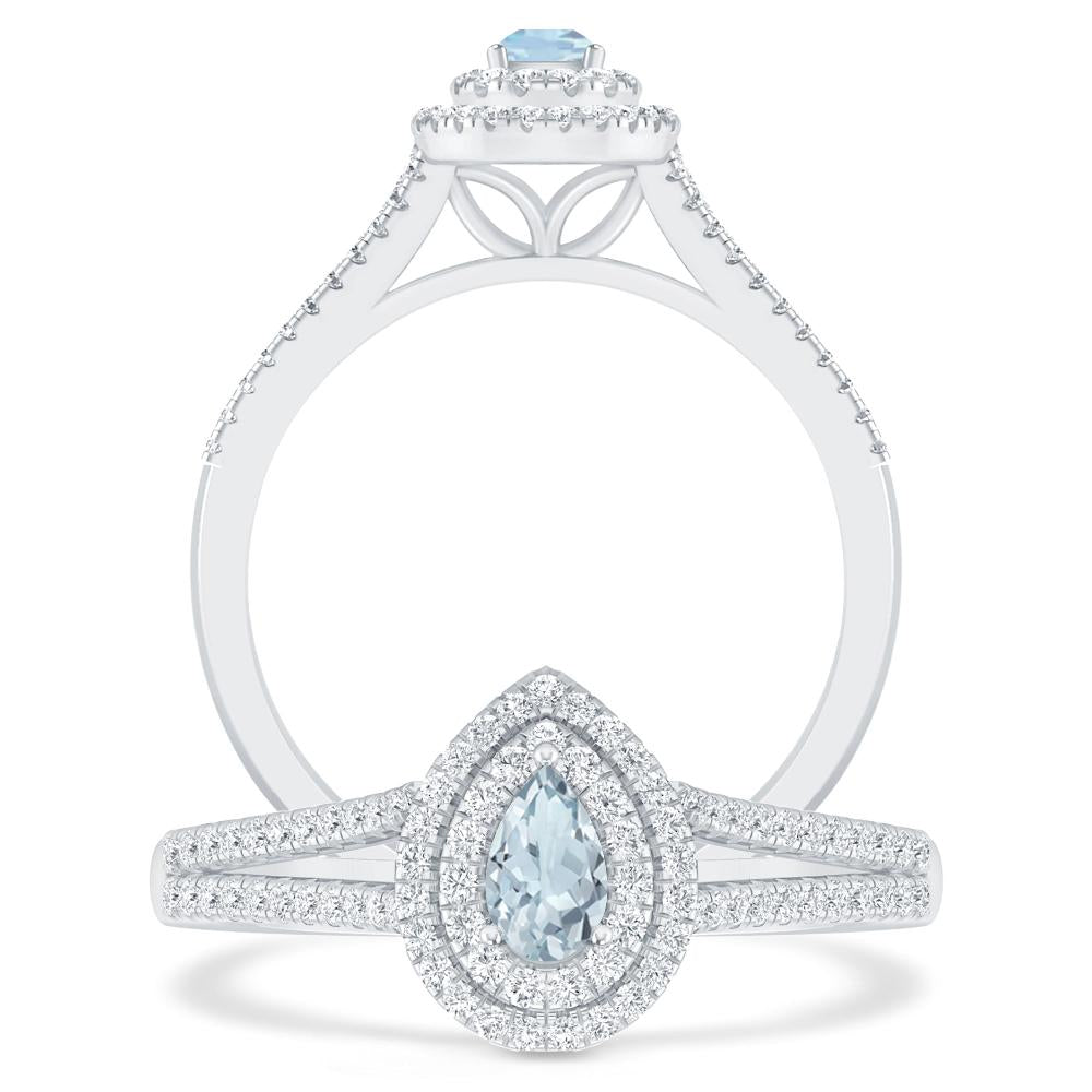 White Gold - Aquamarine