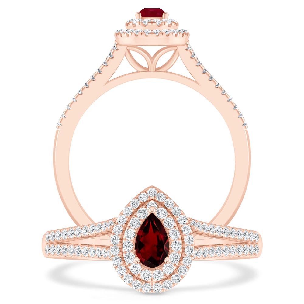 Rose Gold - Garnet