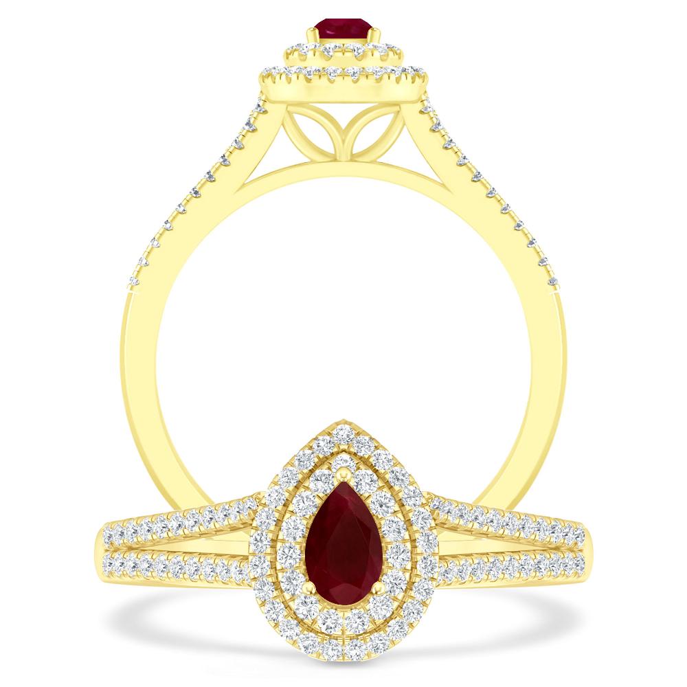 Yellow Gold - Ruby