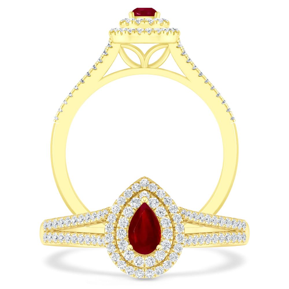 Yellow Gold - Ruby