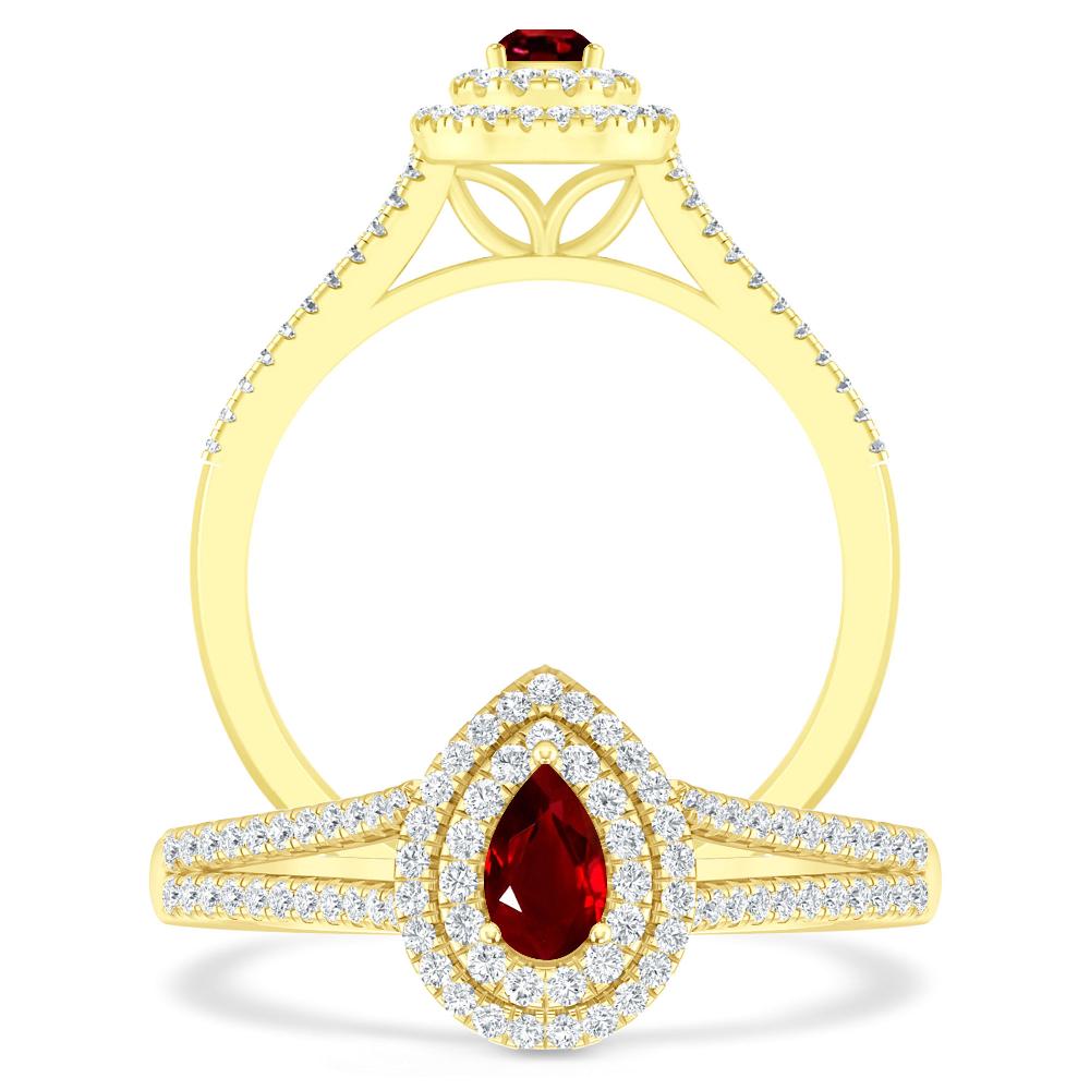 Yellow Gold - Ruby