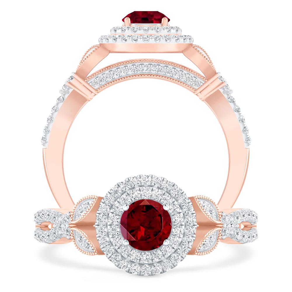 Rose Gold - Garnet