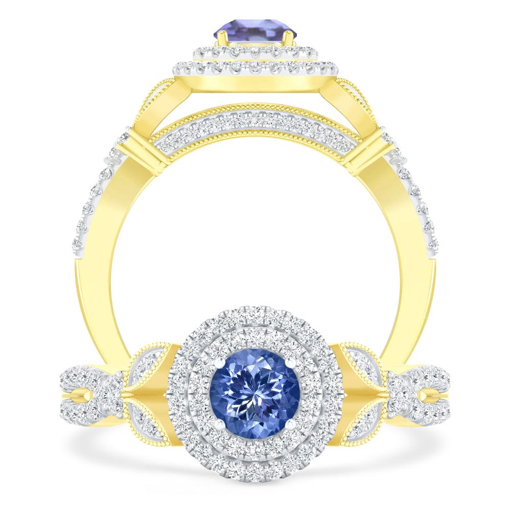 Yellow Gold - Tanzanite
