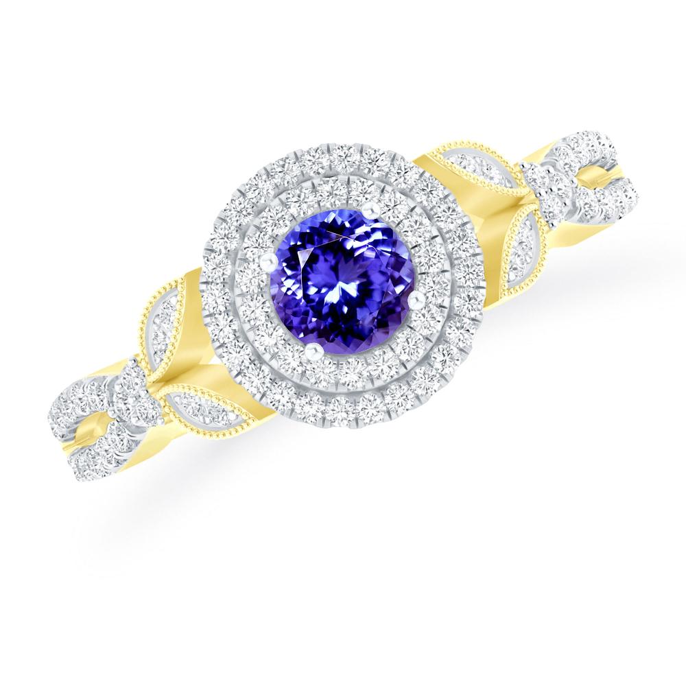 Yellow Gold - Tanzanite