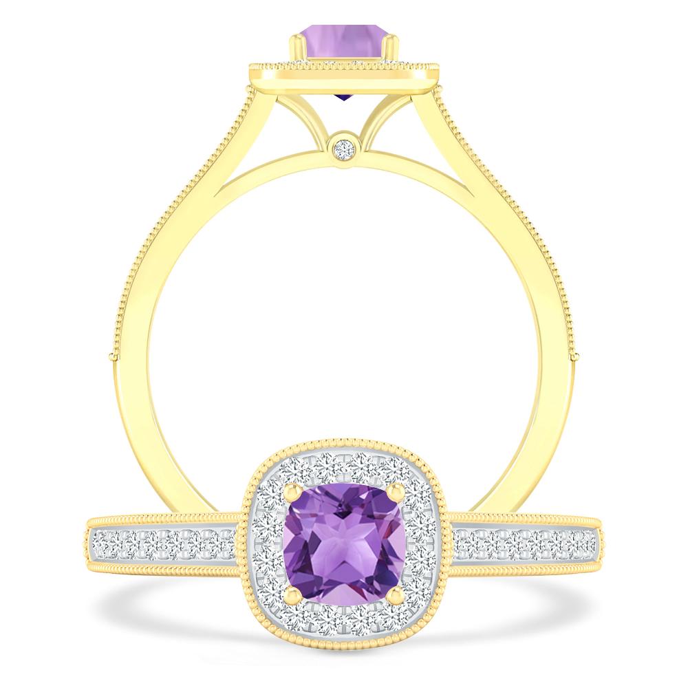 Yellow Gold - Amethyst