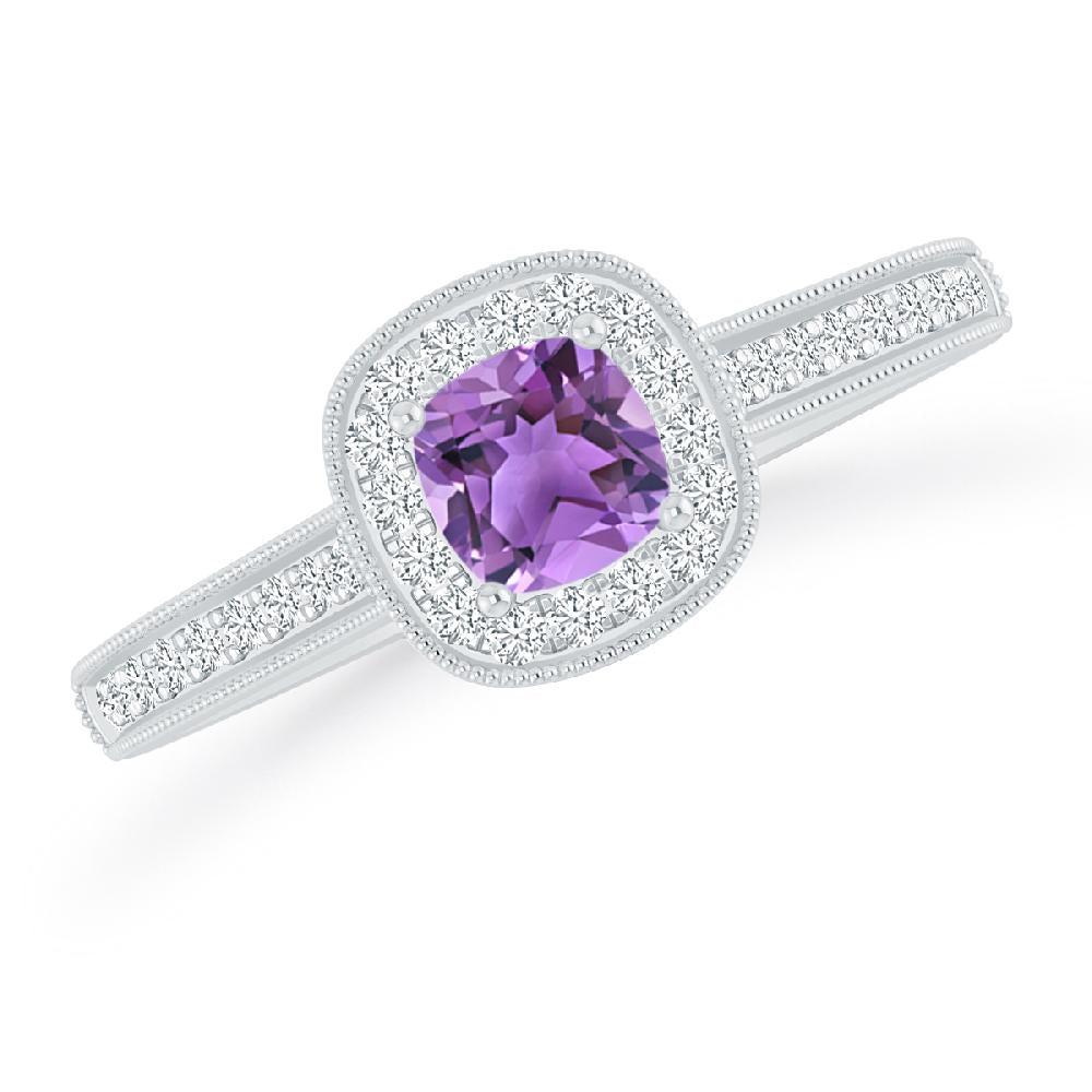 White Gold - Amethyst