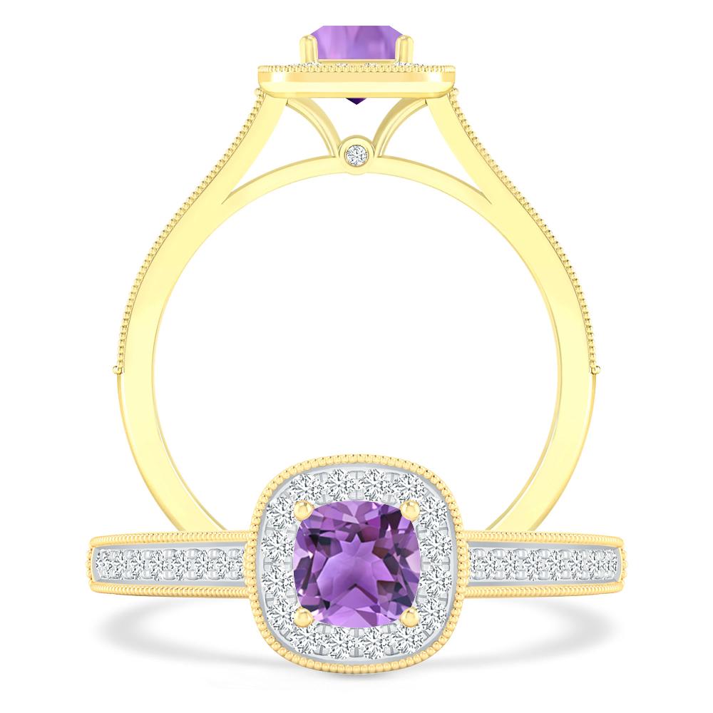 Yellow Gold - Amethyst