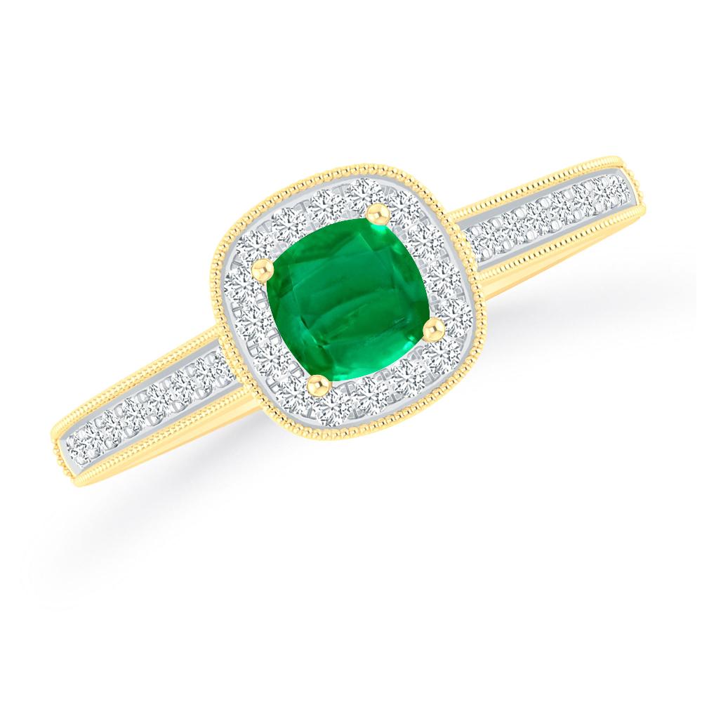 Yellow Gold - Emerald