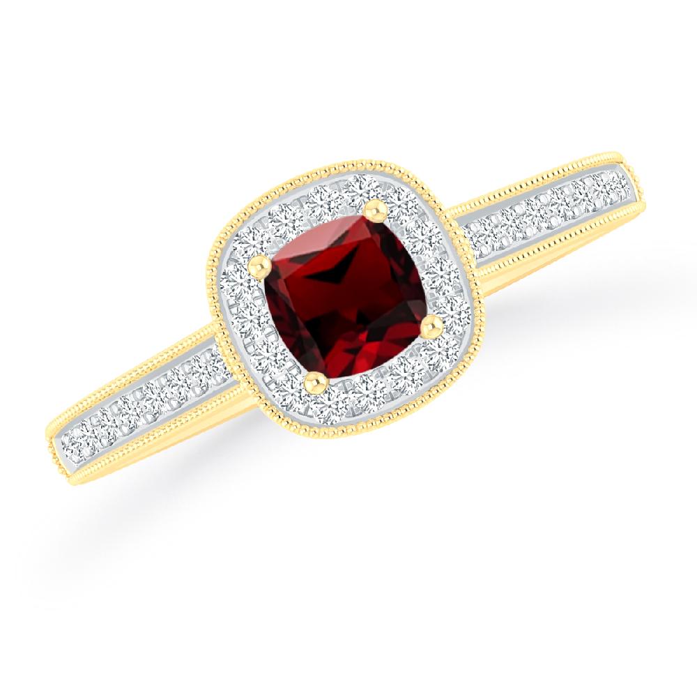 Yellow Gold - Garnet